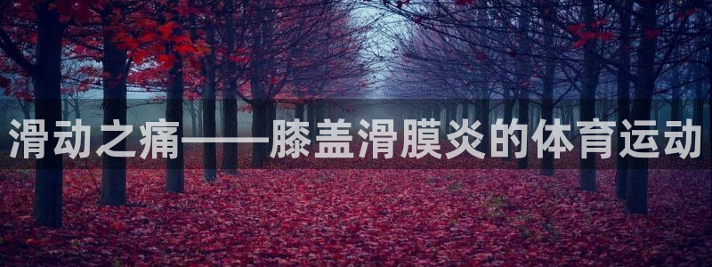 滑动之痛——膝盖滑膜炎的体育运动